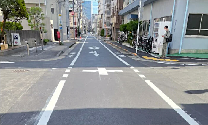 道路改修工事の施行後