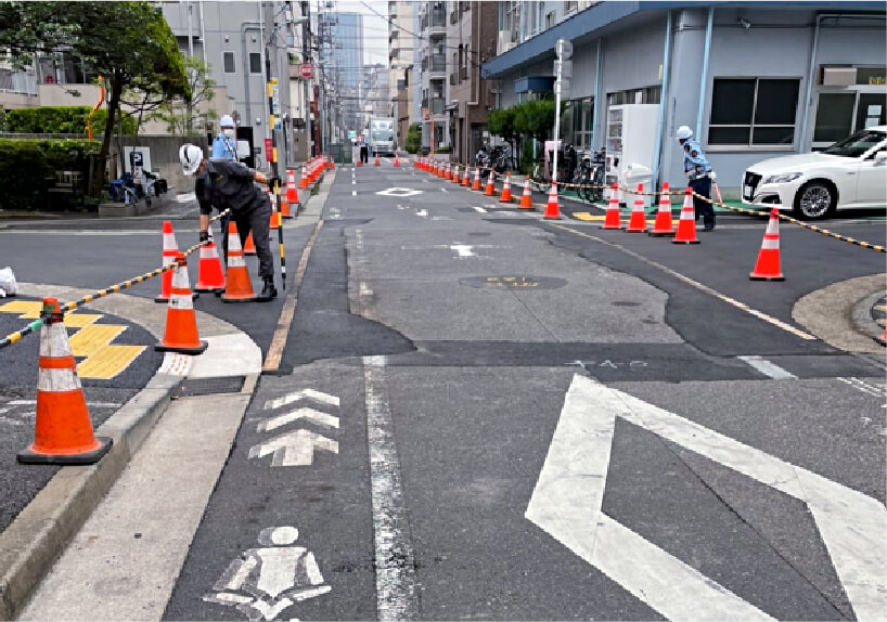 道路改修工事の施行前